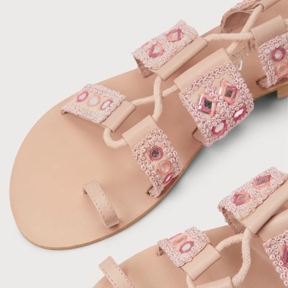 FREE PEOPLE Leather Sandals - Picture 4 of 12